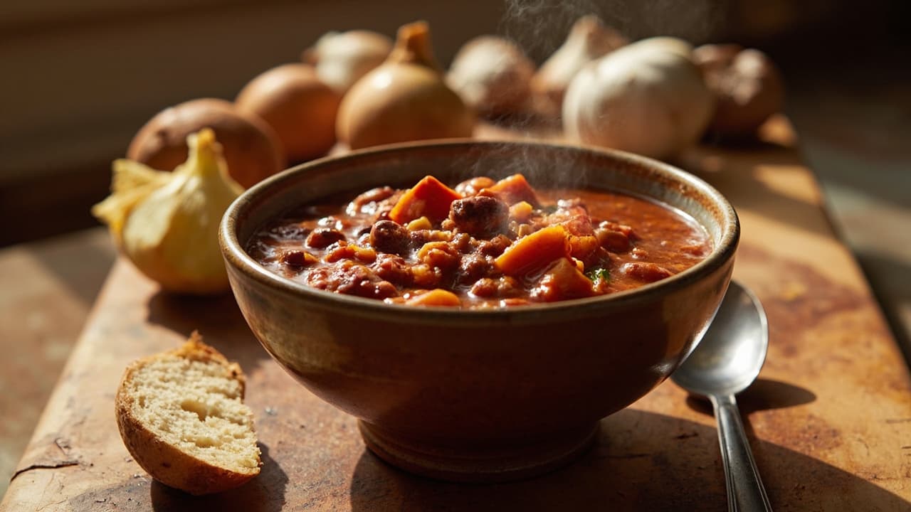 Warming Red Bean and Sweet Potato Chili with Cumin