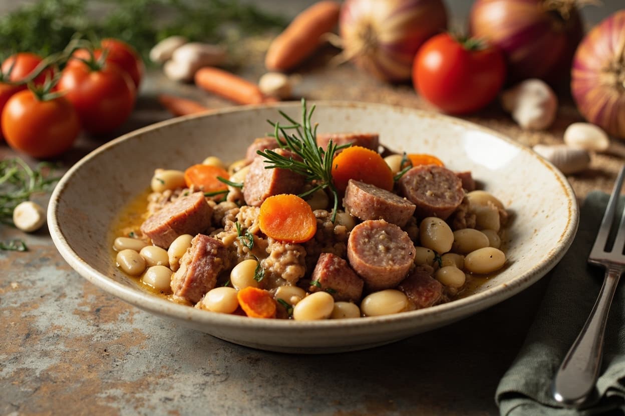 White Bean Cassoulet with Sausage and Rosemary