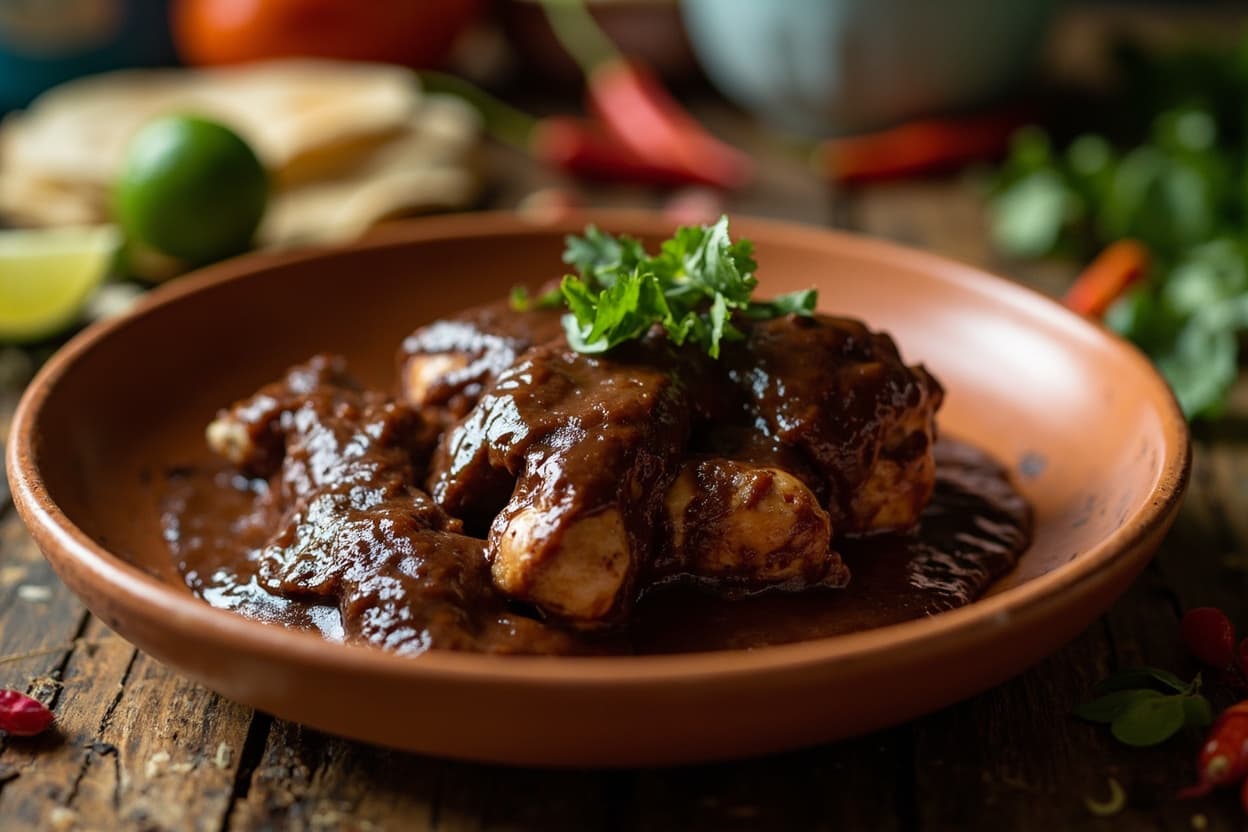 Yogurt Marinated Chicken with Chocolate Mole