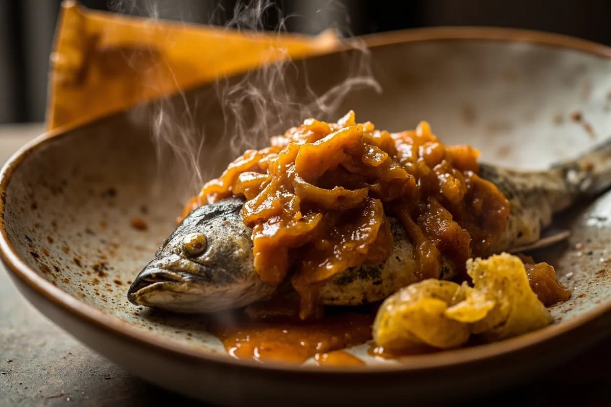 Fried Fish with Onion Sauce