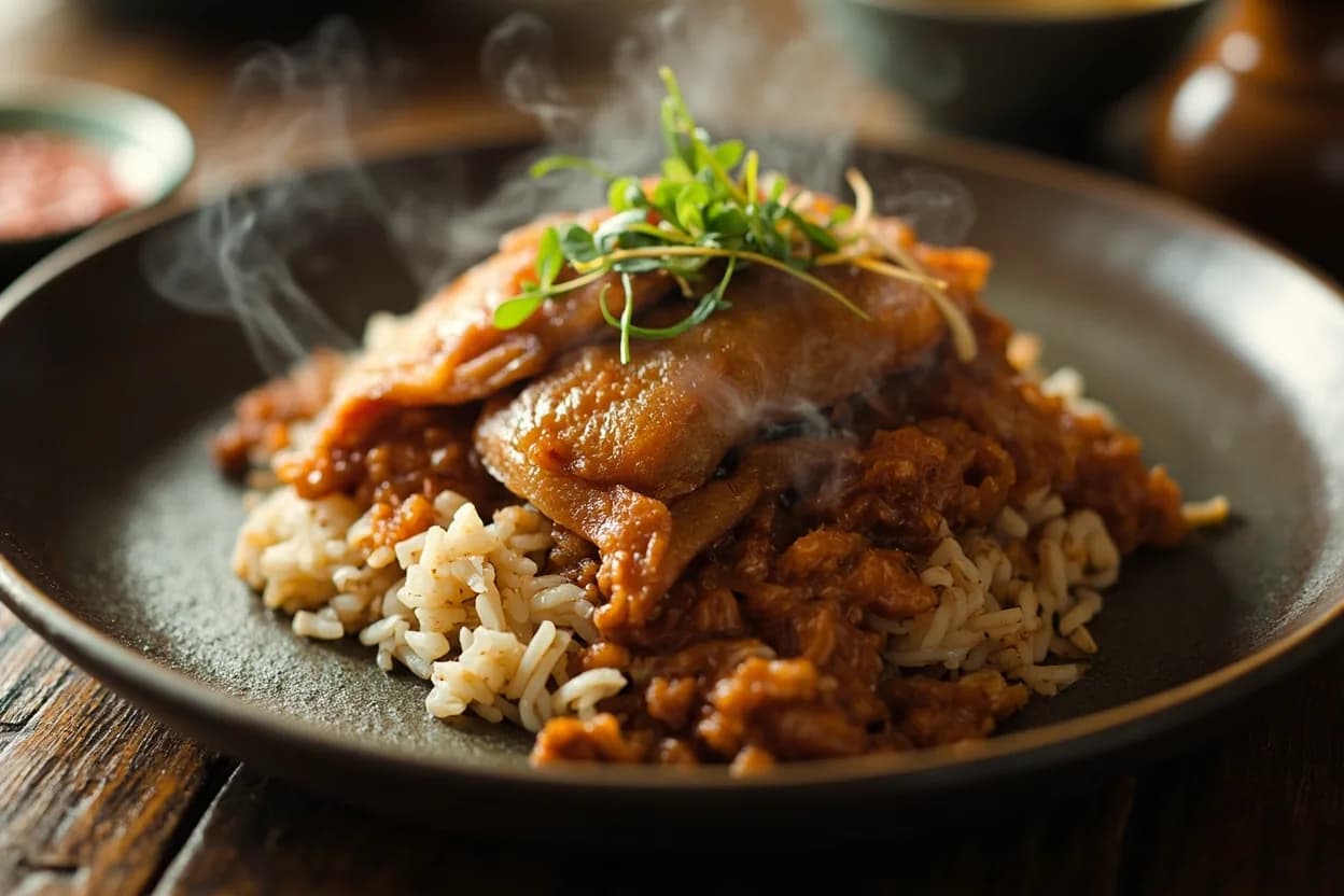 Fried or Stewed Fish with Rice