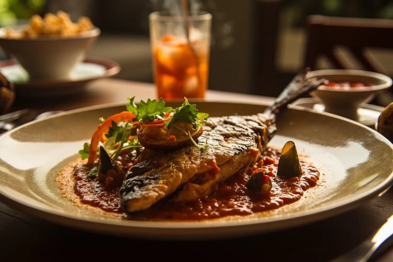 Grilled Fish with Creole Sauce