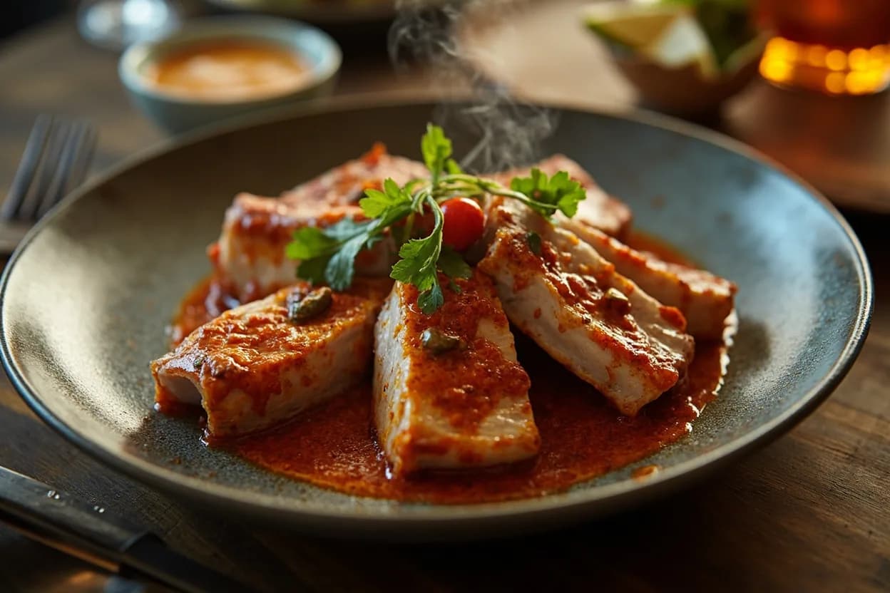 Grilled Tuna with Pepper Sauce