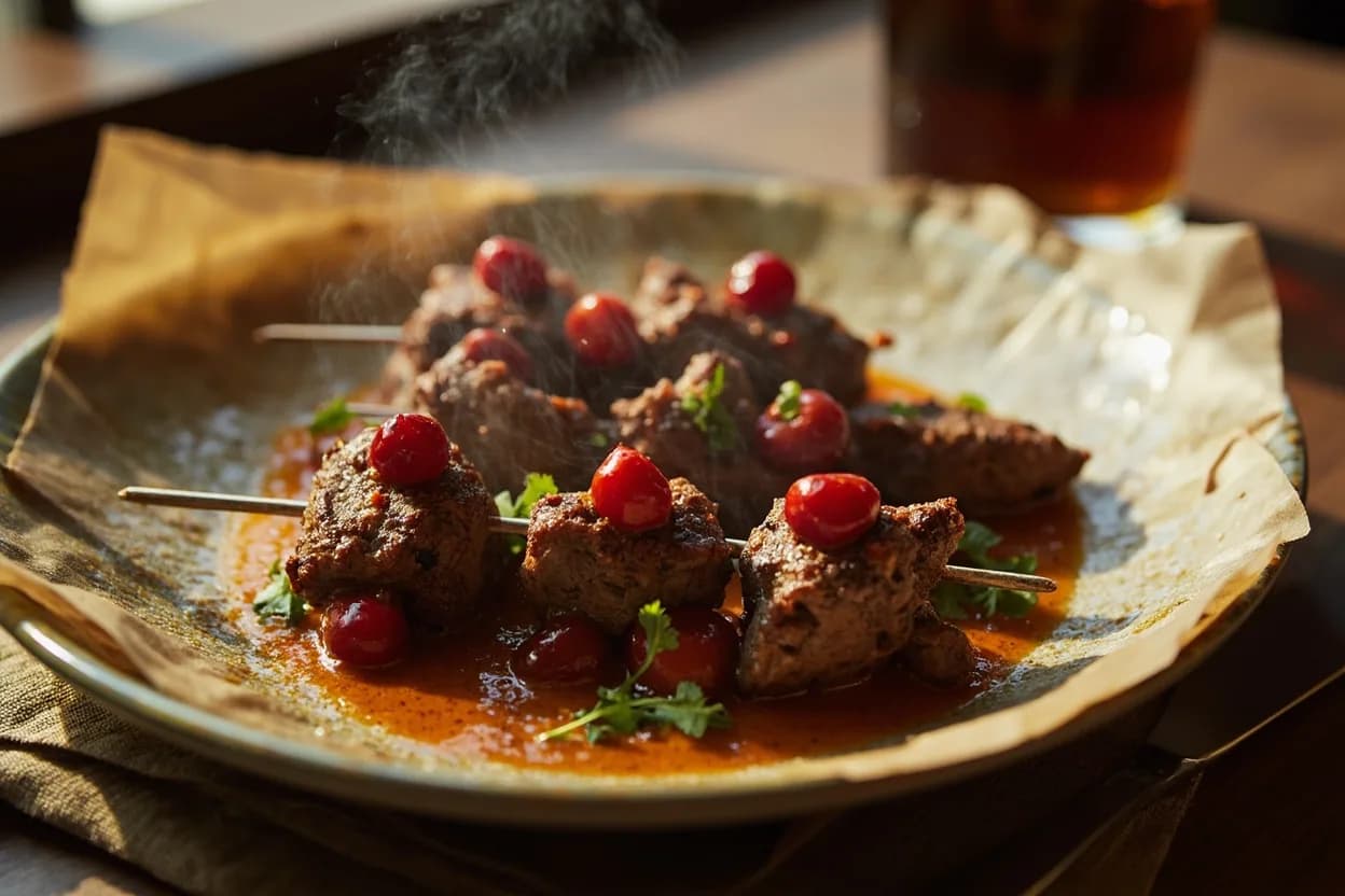 Kabab Hindi (Aleppo Sour-Cherry Kebab)