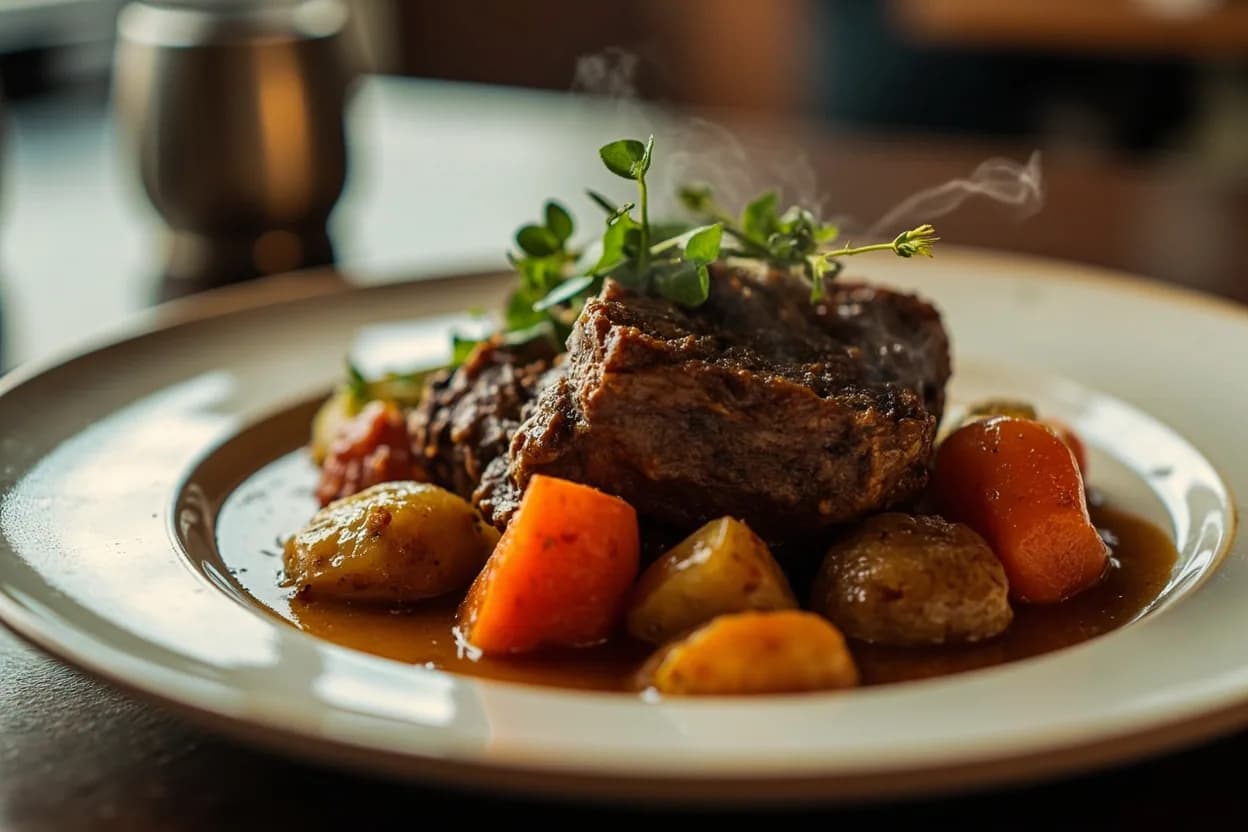 Lamb fillet with root vegetables