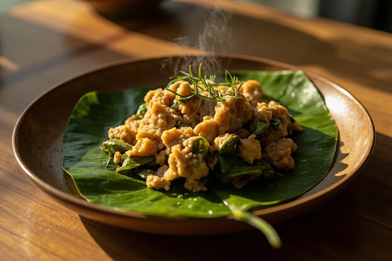 Manioc Leaf and Peanut Paste