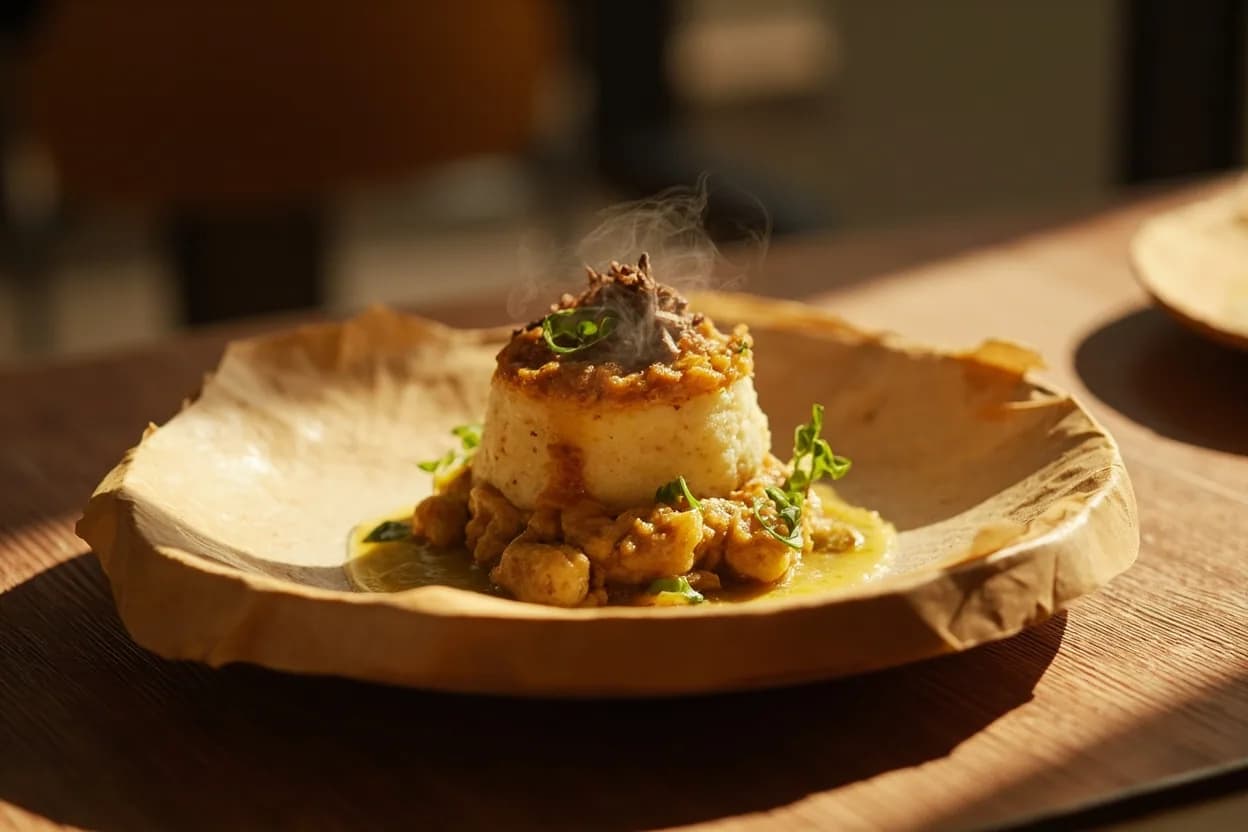 Pâte with Sauce Arachide