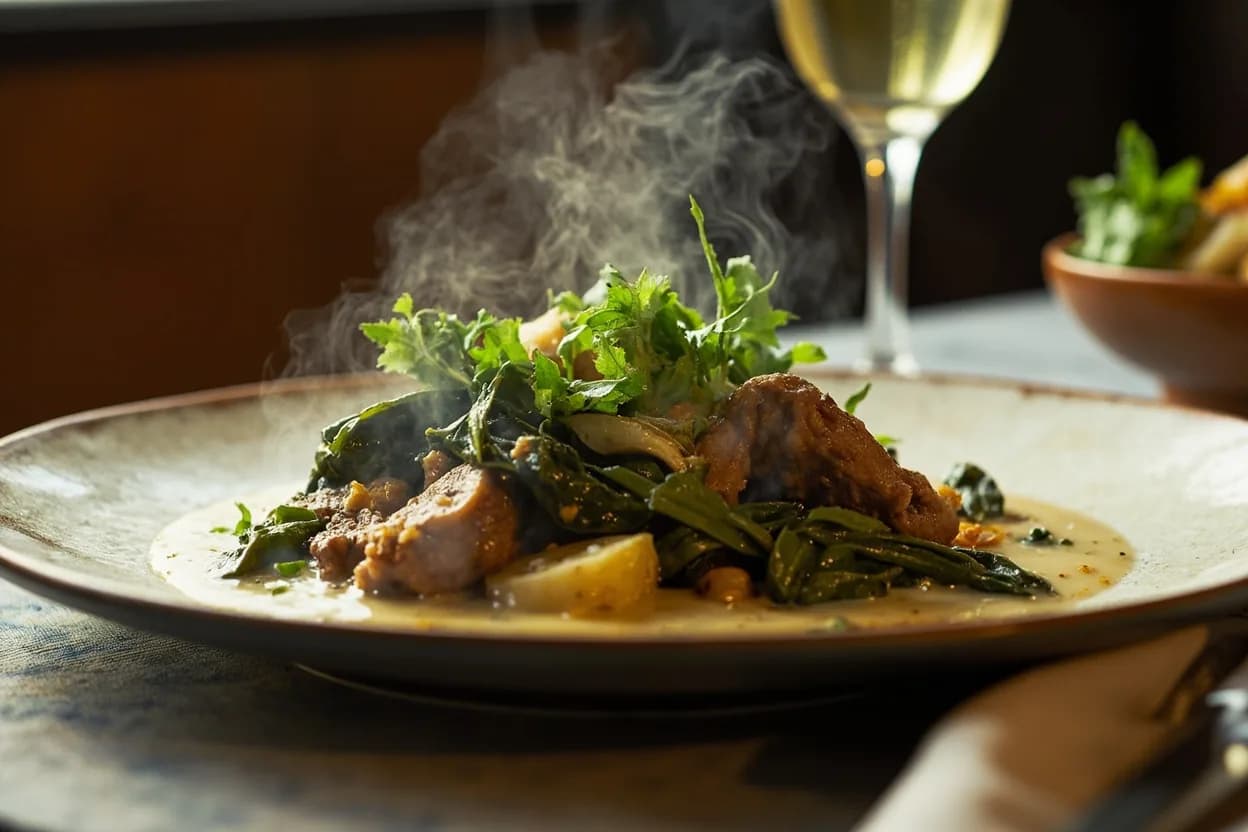 Pork and Greens in Coconut Milk