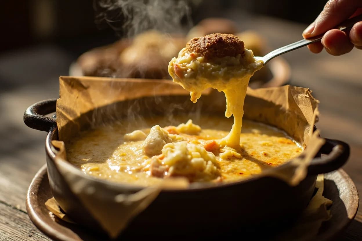 Reblochon-style Alpine cheese fondue