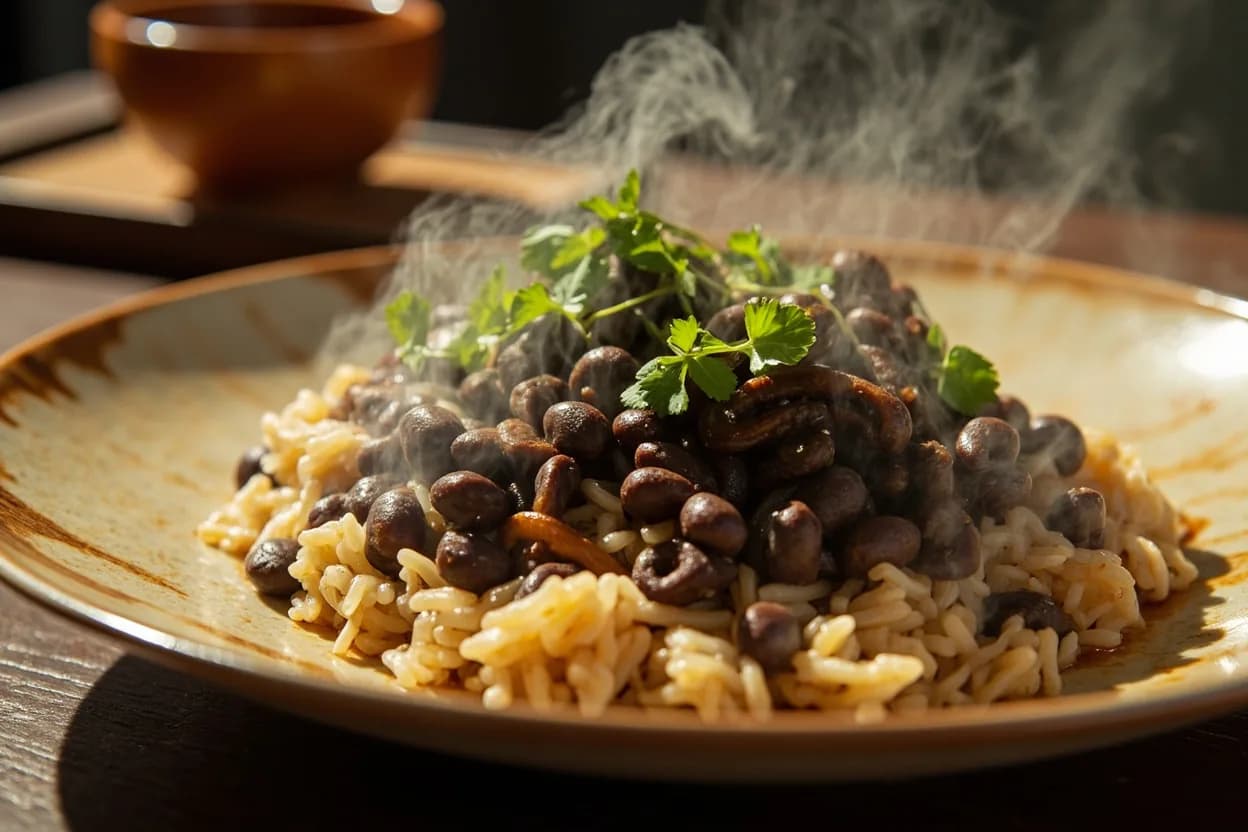 Diri ak Pwa Nwa (Haitian Rice and Black Beans)