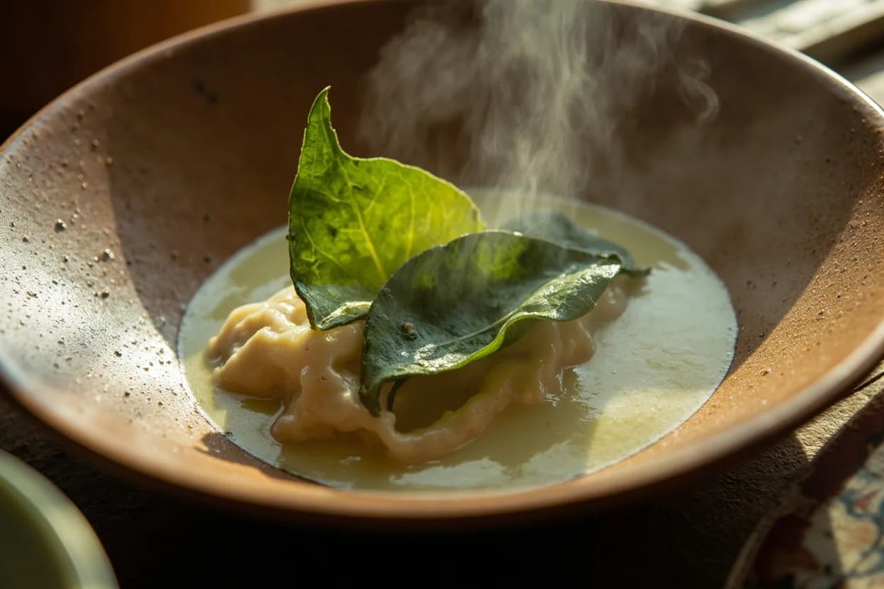 Saka (Taro Leaves in Coconut Cream)