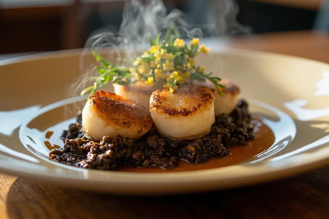 Scallops with Black Pudding