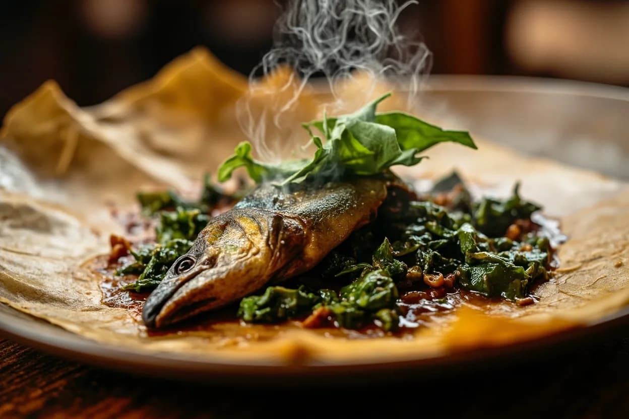 Smoked Fish with Greens