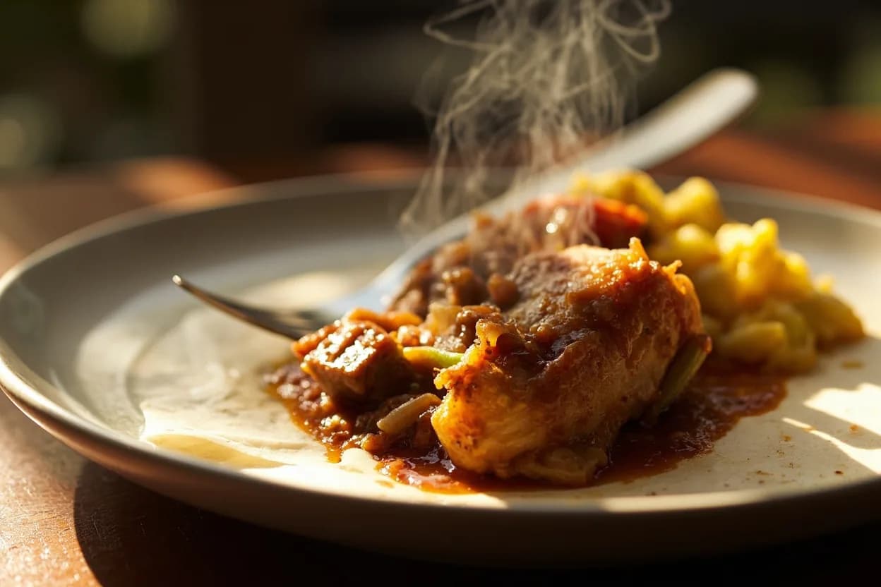 Stewed Salt Fish with Spicy Plantains