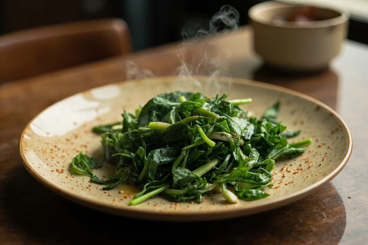 Stir-Fried Greens with Garlic