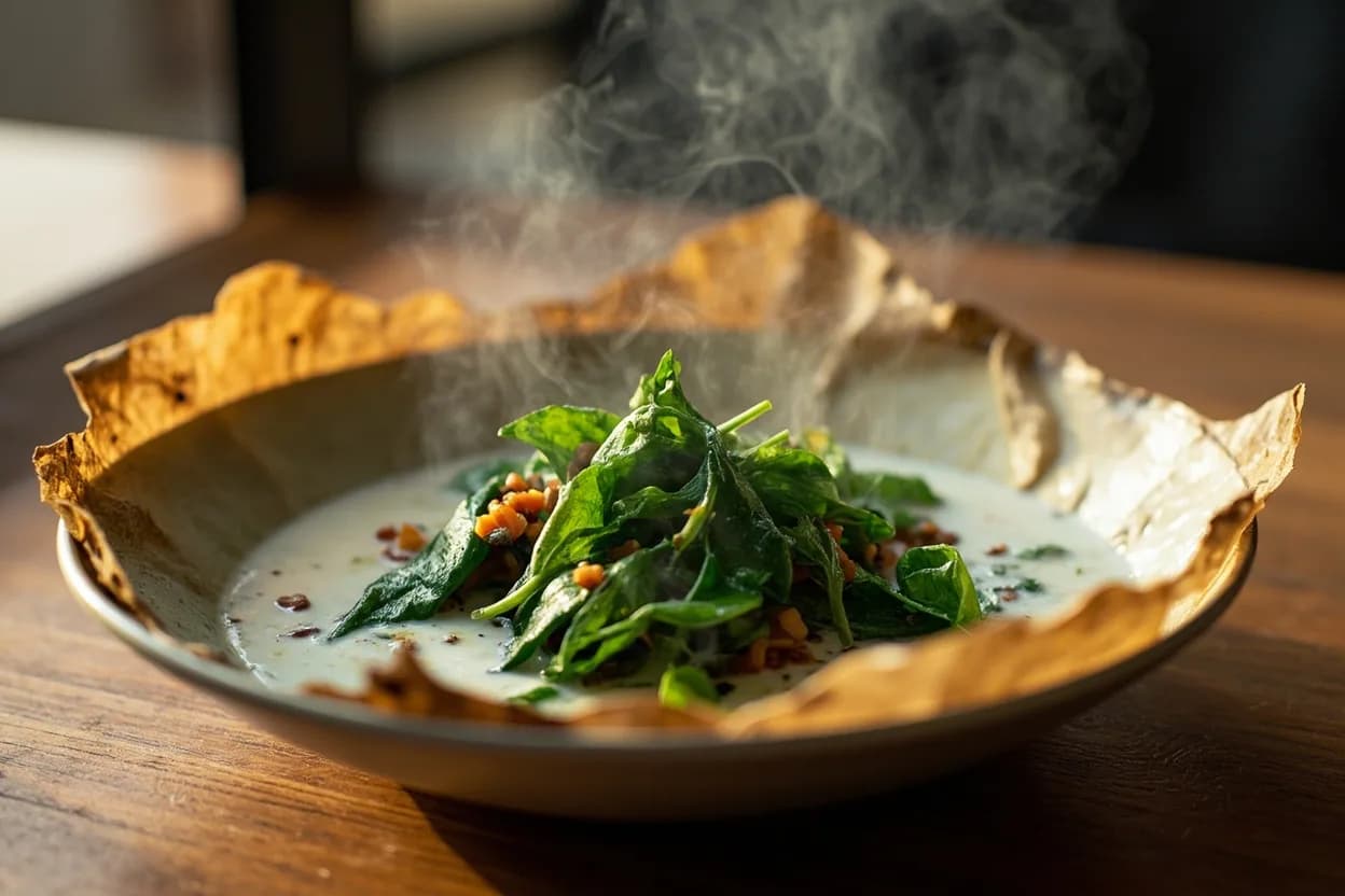 Sweet Potato Greens in Coconut Milk