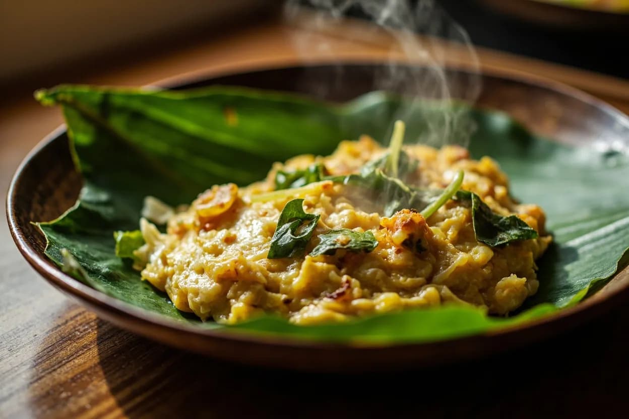 Taro Leaf Omelette