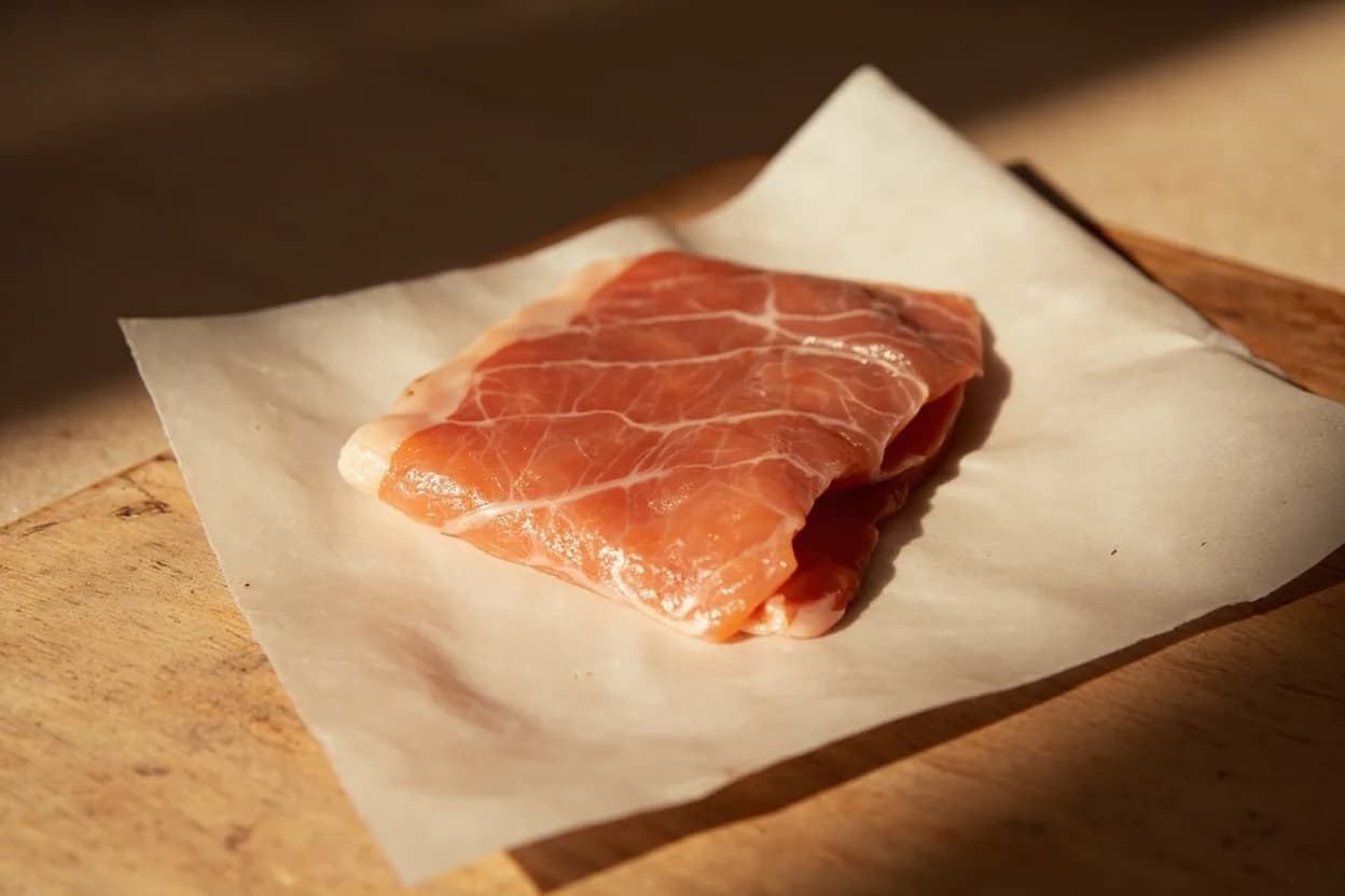 Salmon Gravlax Slice (Garnish Manger Context)