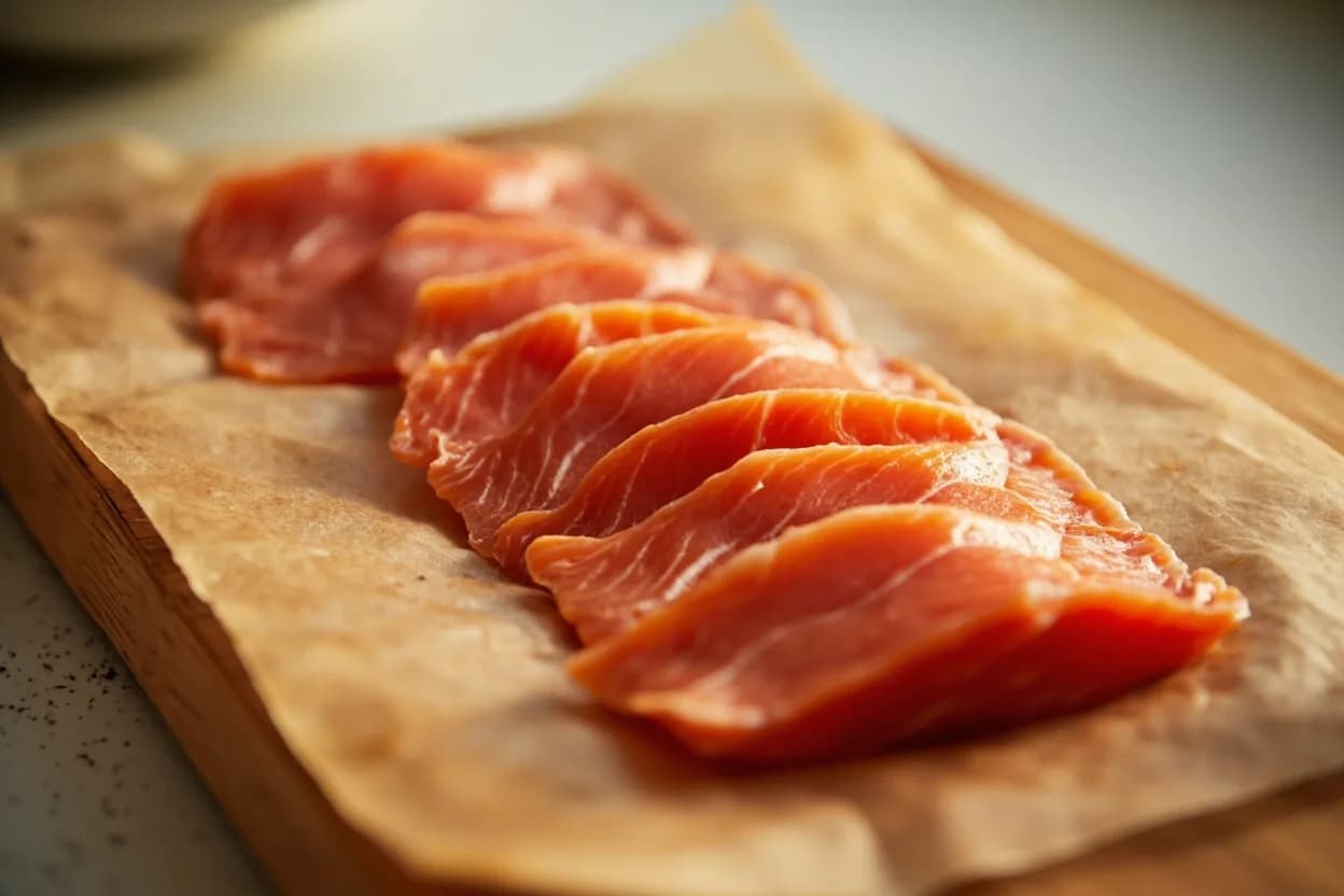Salmon Gravlax Slice Technique