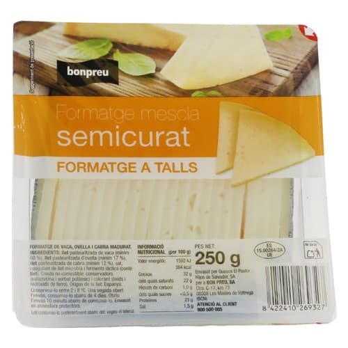 Semi-Cured Sliced Cheese