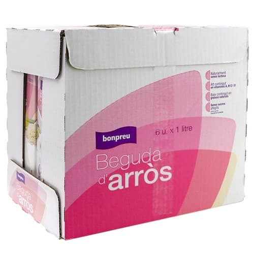 Bonpreu Rice Drink 6x1L Carton