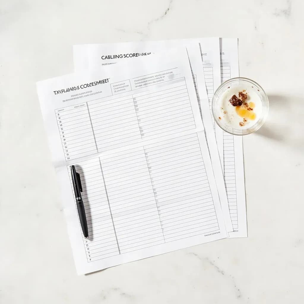 Tasting Score Sheet