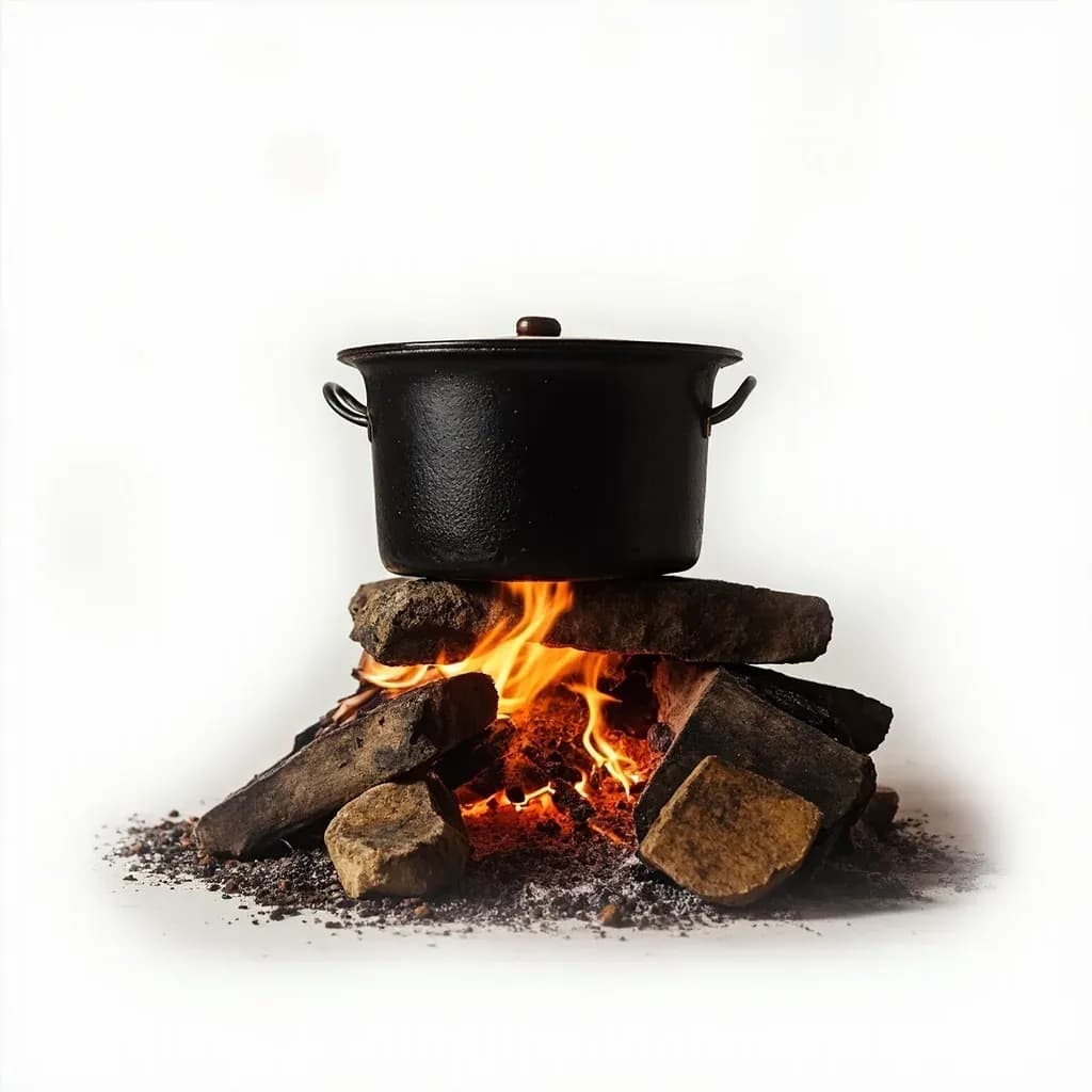 Three-Stone Wood Fire