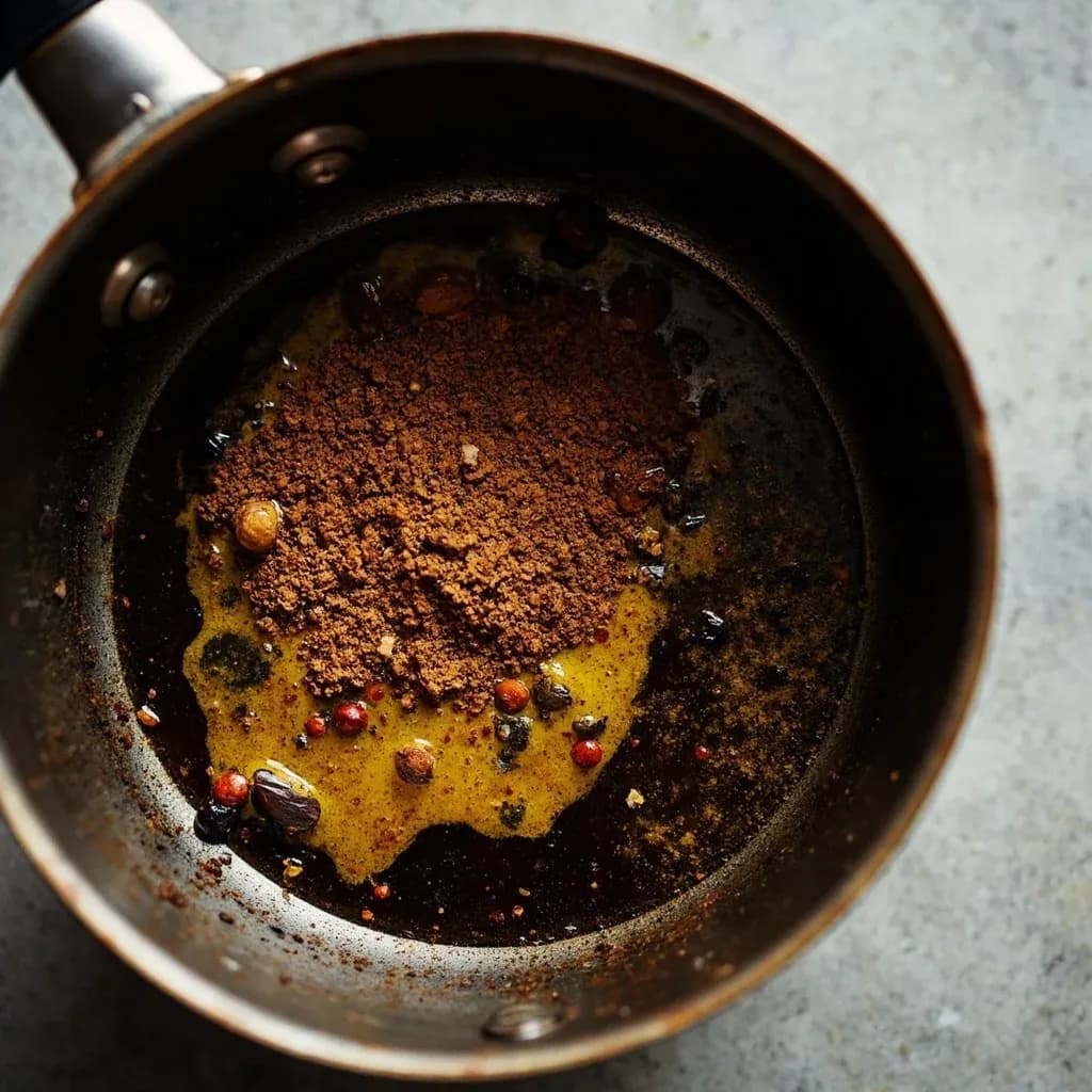 Blooming Whole Spices in Hot Oil