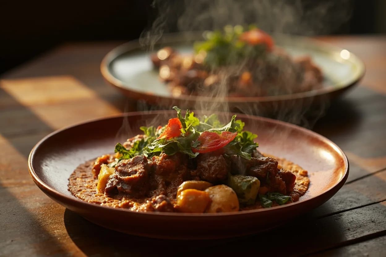 carapulcra — a signature plate from Afro-Peruana cuisine, prepared in the regional style.