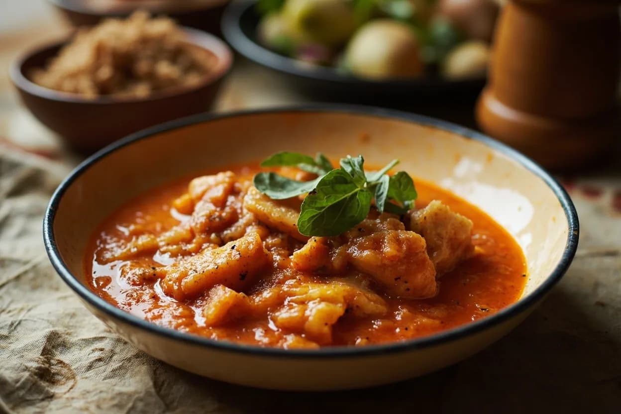 salmorejo — a signature plate from Andalusian cuisine, prepared in the regional style.