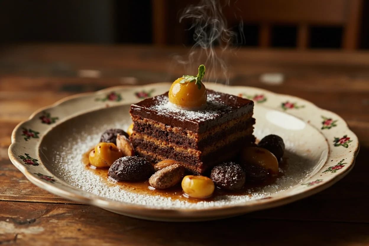 Sacher torte — a signature plate from Austrian (Heuriger & Viennese) cuisine, prepared in the regional style.
