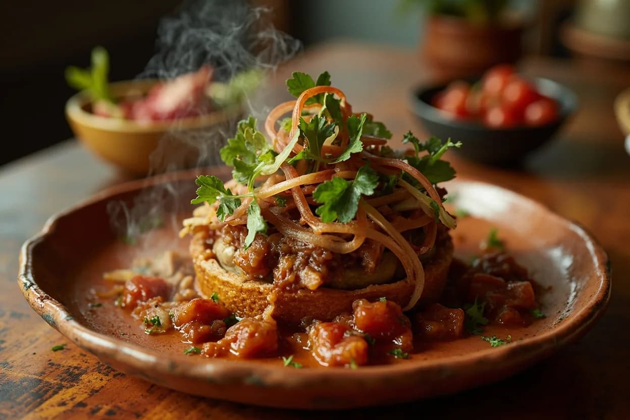 guajolota (torta stuffed with tamale) — a signature plate from Bajío (Guanajuato / Querétaro) cuisine, prepared in the regional style.