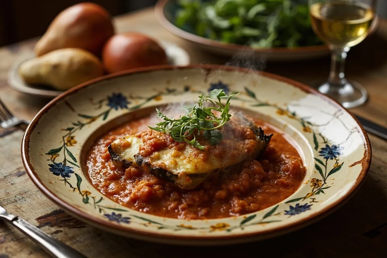 parmigiana di melanzane — a signature plate from Campanian cuisine, prepared in the regional style.
