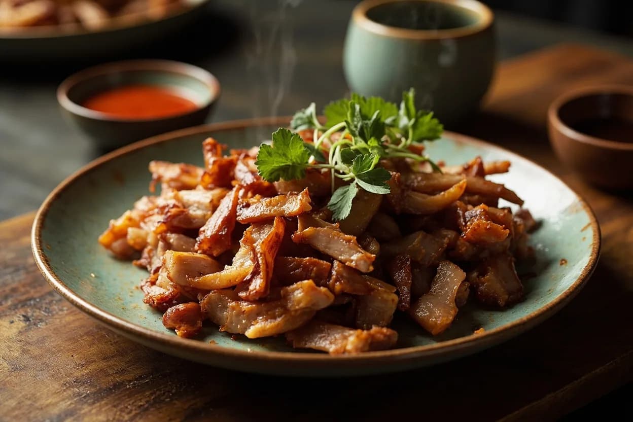 char siu (BBQ pork) — a signature plate from Cantonese cuisine, prepared in the regional style.