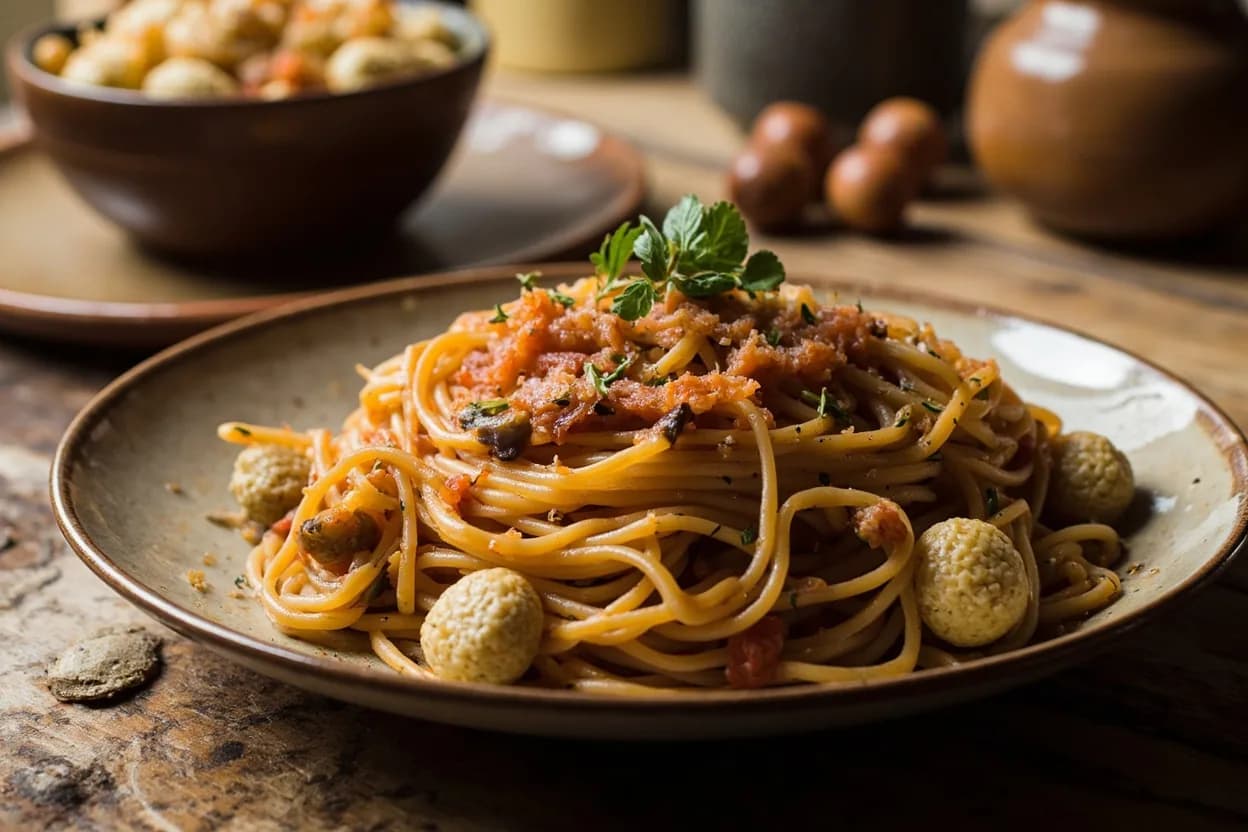fideuà — a signature plate from Catalan cuisine, prepared in the regional style.