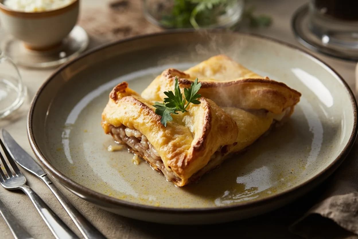 Karelian pasty (karjalanpiirakka — rye-crust pastry filled with rice porridge) — a signature plate from Finnish cuisine, prepared in the regional style.