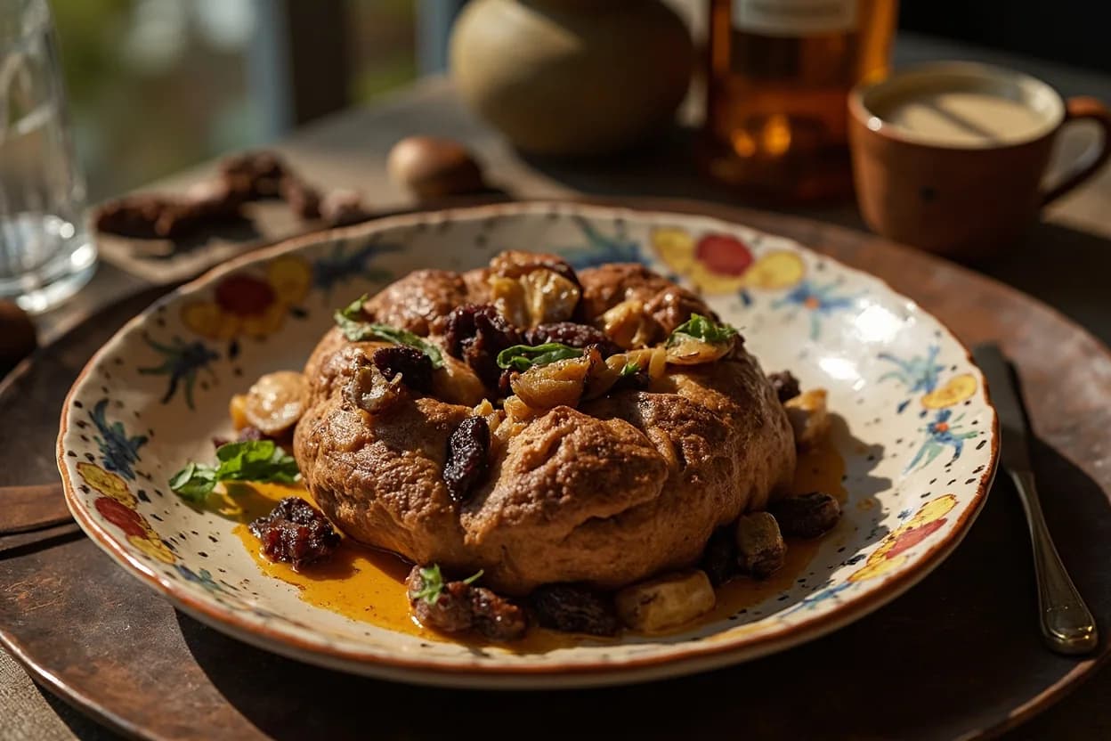gubana (walnut-raisin grappa bread) — a signature plate from Friulian cuisine, prepared in the regional style.