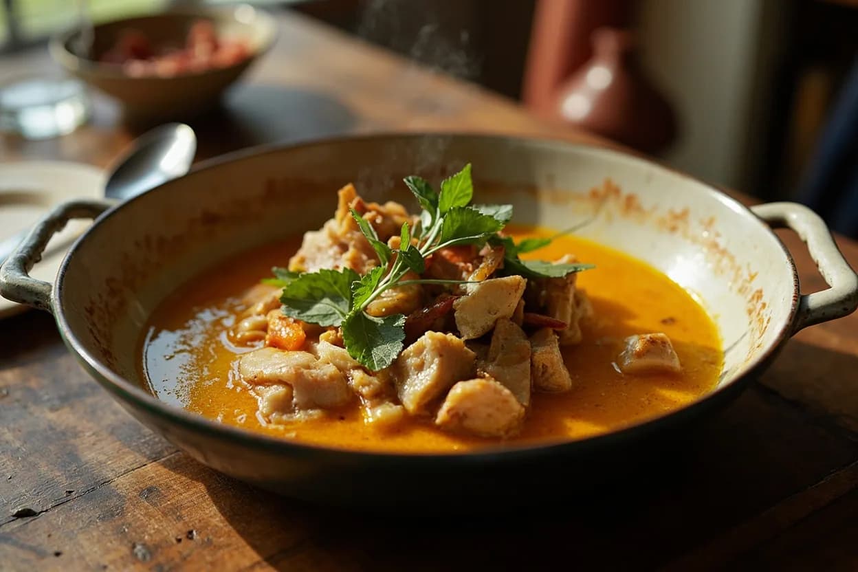 caldo gallego — a signature plate from Galician (Spain) cuisine, prepared in the regional style.