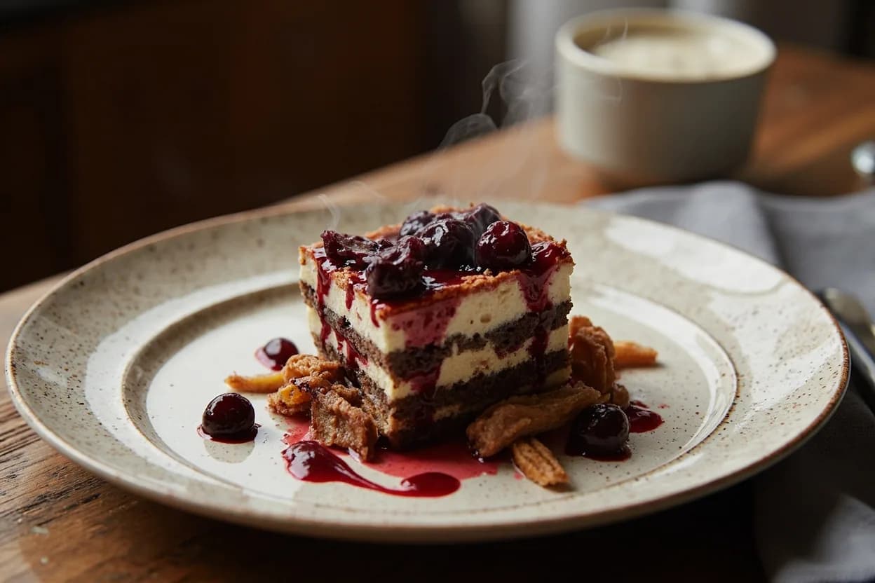 Schwarzwälder Kirschtorte (Black Forest Cherry Cake) — a signature plate from German (Sauerteig & Wurst Tradition) cuisine, prepared in the regional style.