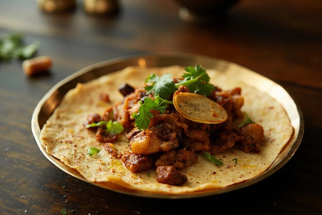 Thepla (fenugreek flatbread) — a signature plate from Gujarati cuisine, prepared in the regional style.