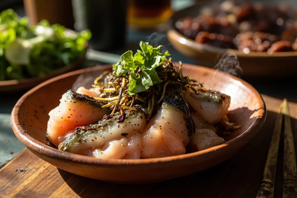 poke (raw fish seasoned with seaweed, salt, and inamona) — a signature plate from Hawaiian (Indigenous & Plate Lunch) cuisine, prepared in the regional style.