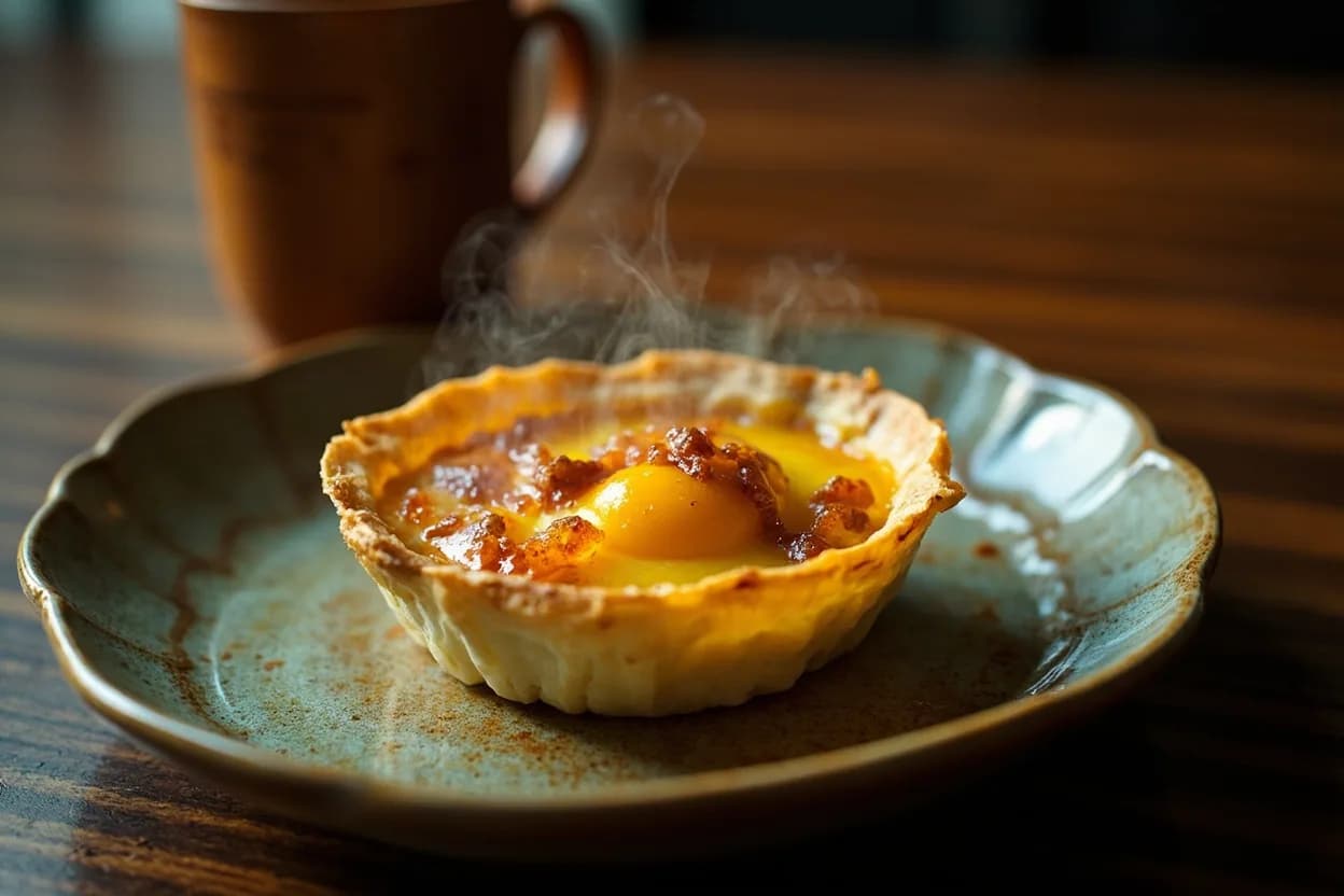 egg tart (蛋撻) — a signature plate from Hong Kong Cha Chaan Teng cuisine, prepared in the regional style.
