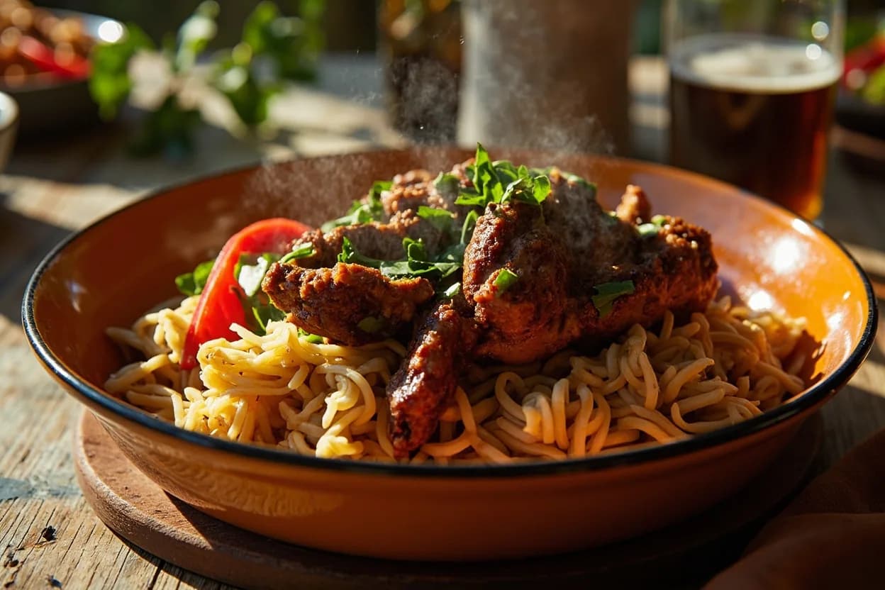jerk chicken — a signature plate from Jamaican cuisine, prepared in the regional style.