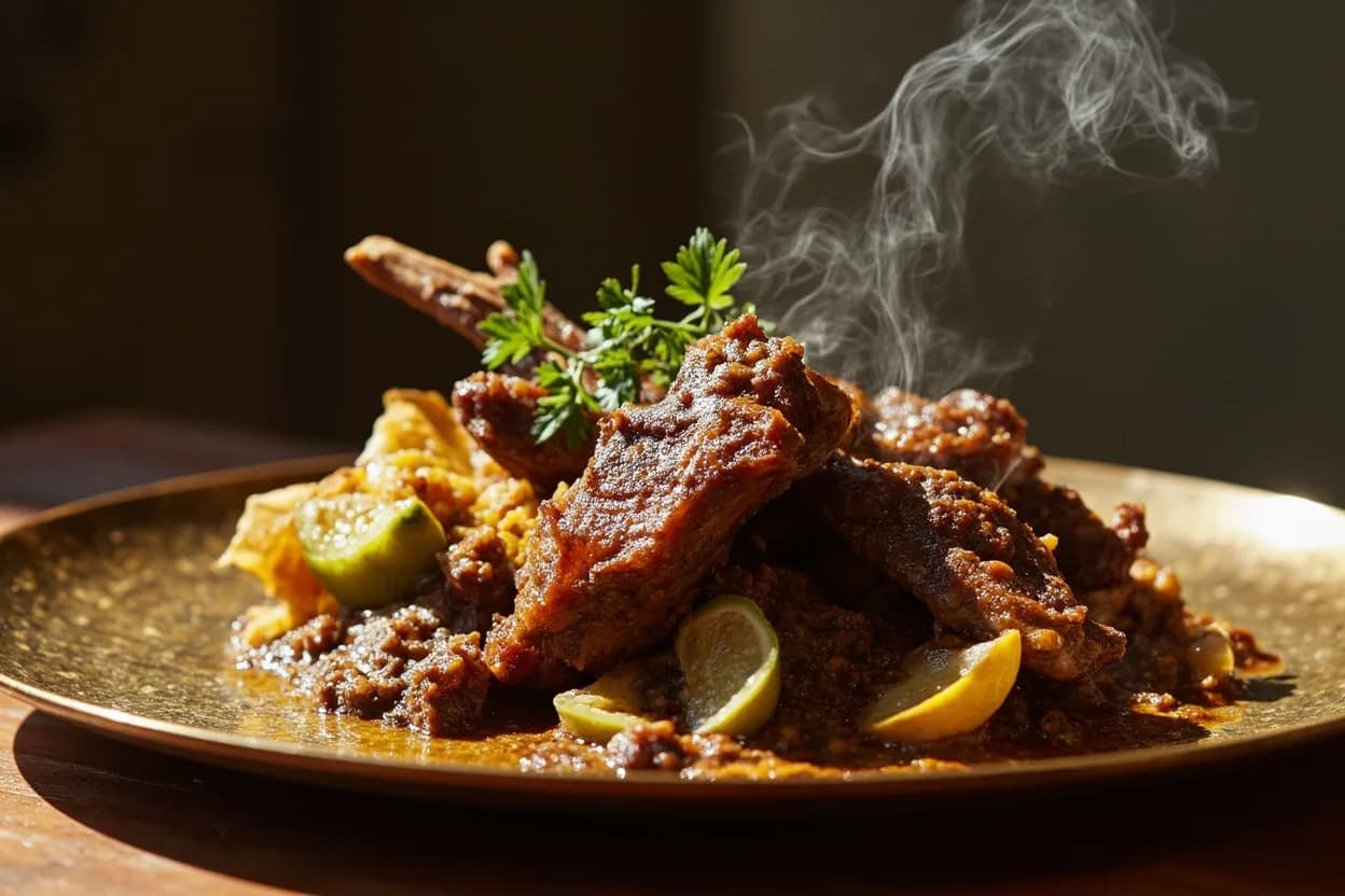 zarb (Bedouin pit-roasted lamb) — a signature plate from Jordanian cuisine, prepared in the regional style.