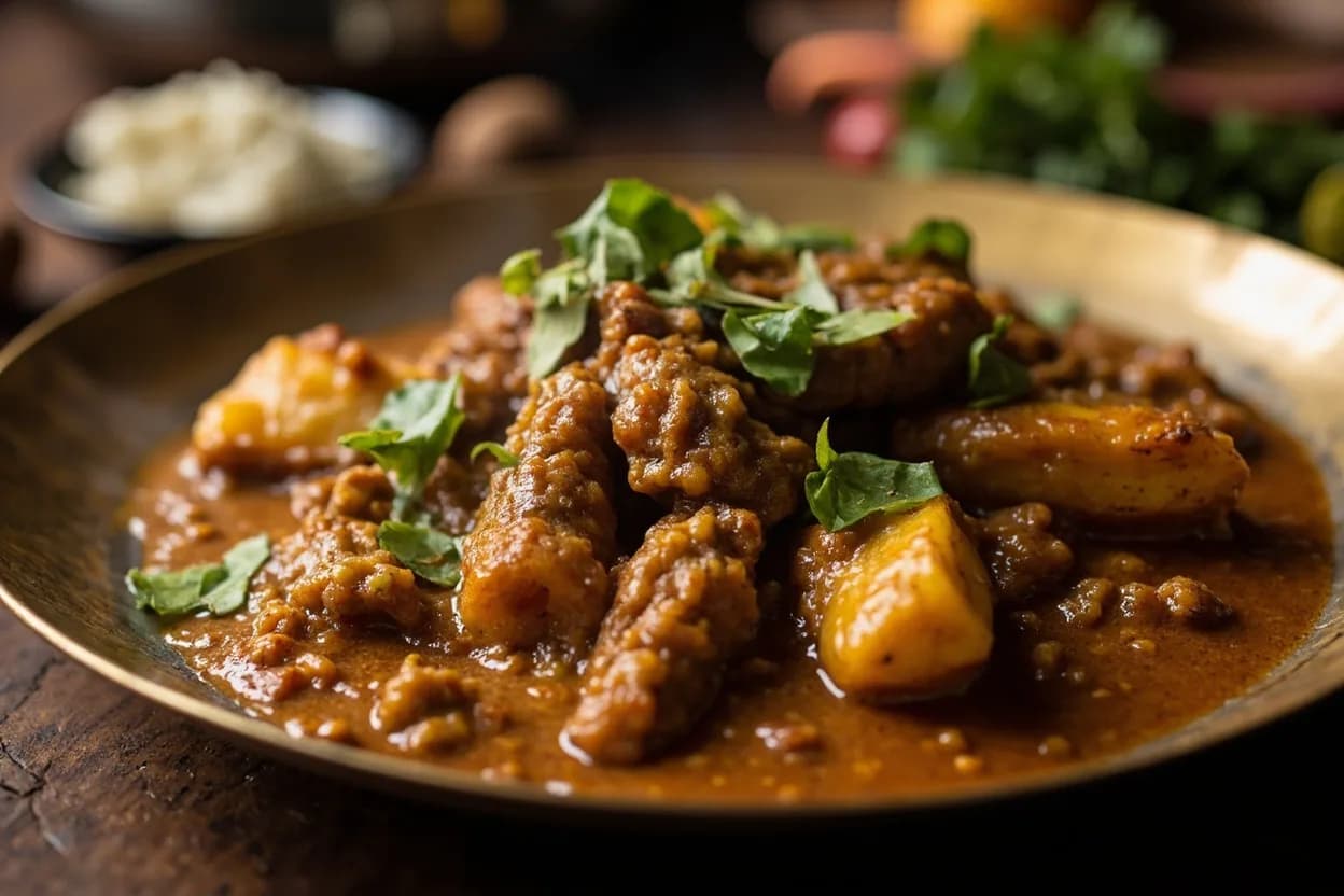 fish molee (meen moilee) — a signature plate from Kerala (Nair & Brahmin Traditions) cuisine, prepared in the regional style.