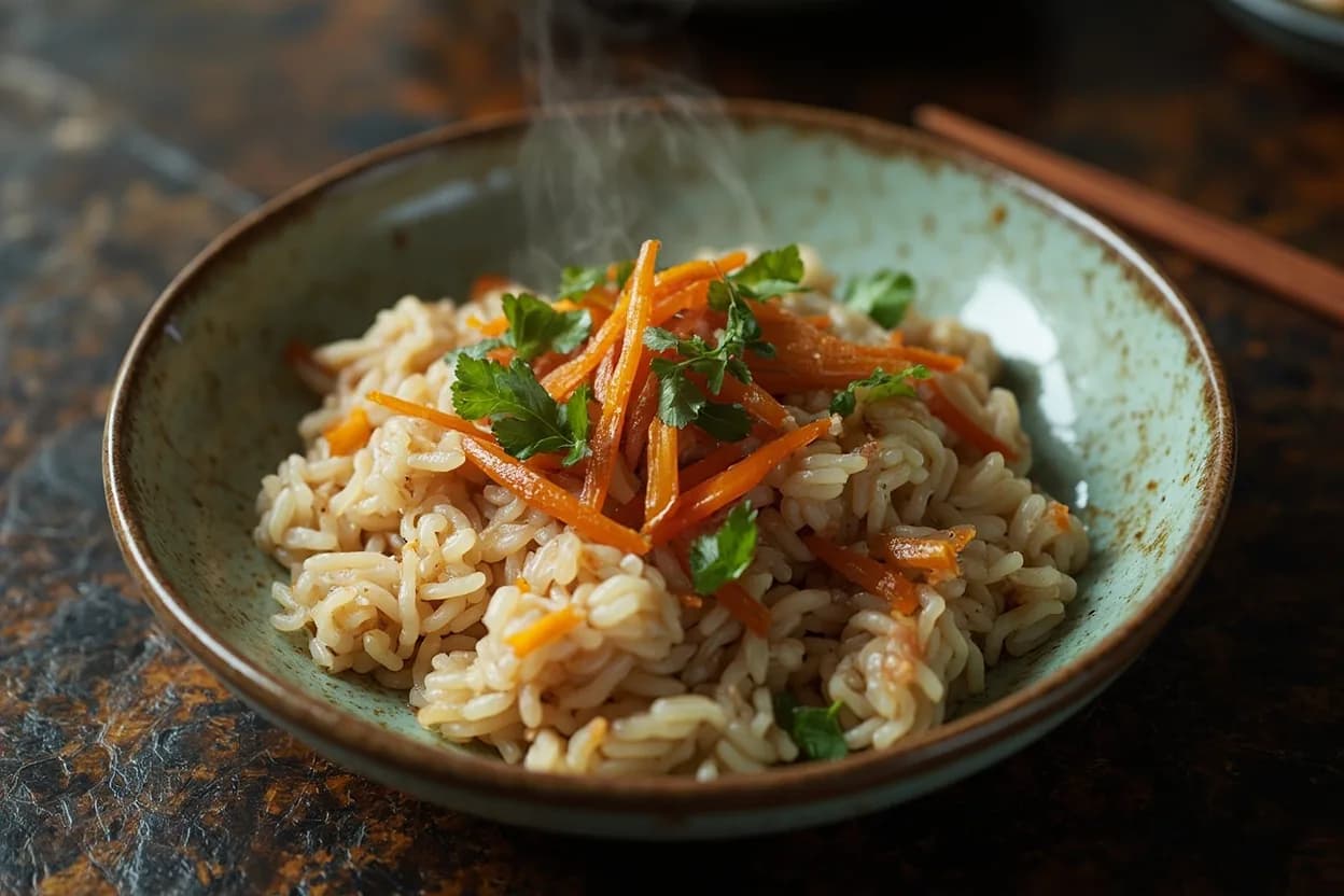 yeonnip bap (lotus leaf rice) — a signature plate from Korean Temple Food (Sachal Eumsik) cuisine, prepared in the regional style.