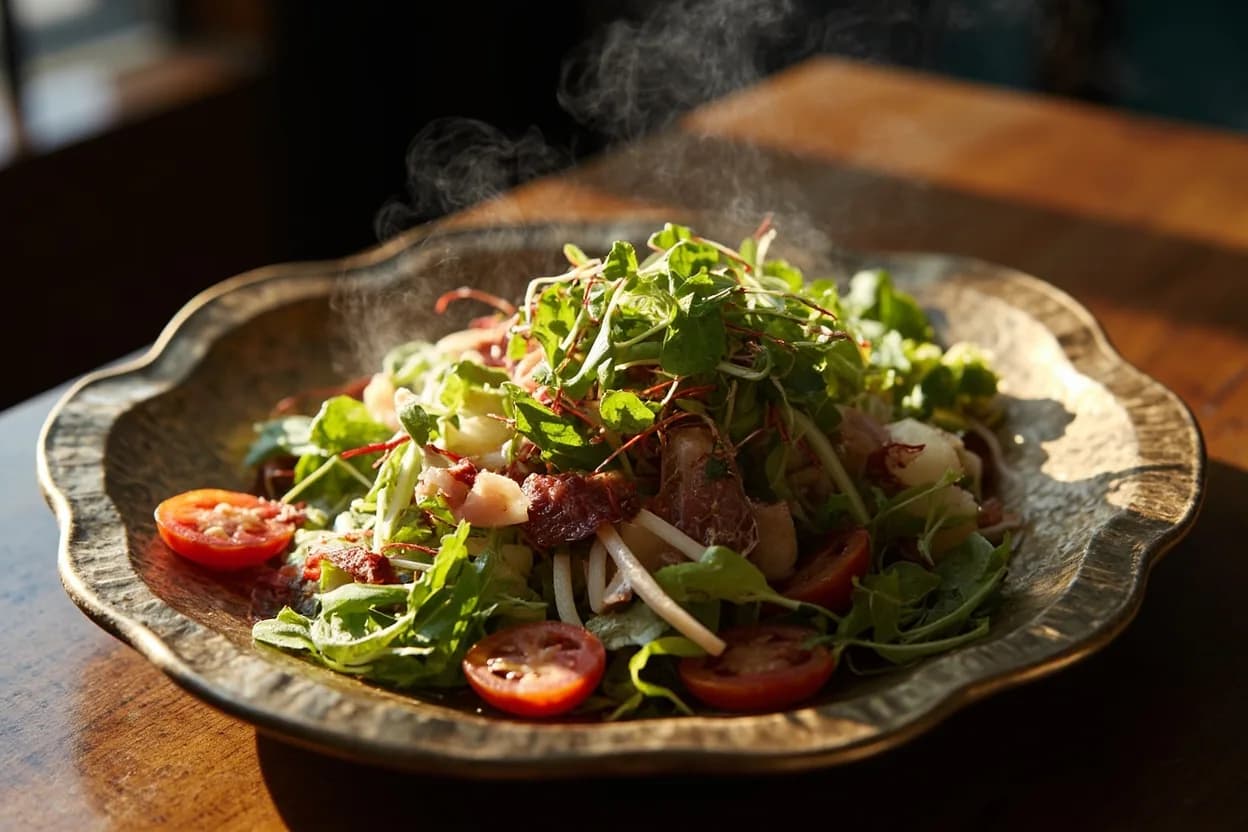 fattoush — a signature plate from Lebanese cuisine, prepared in the regional style.