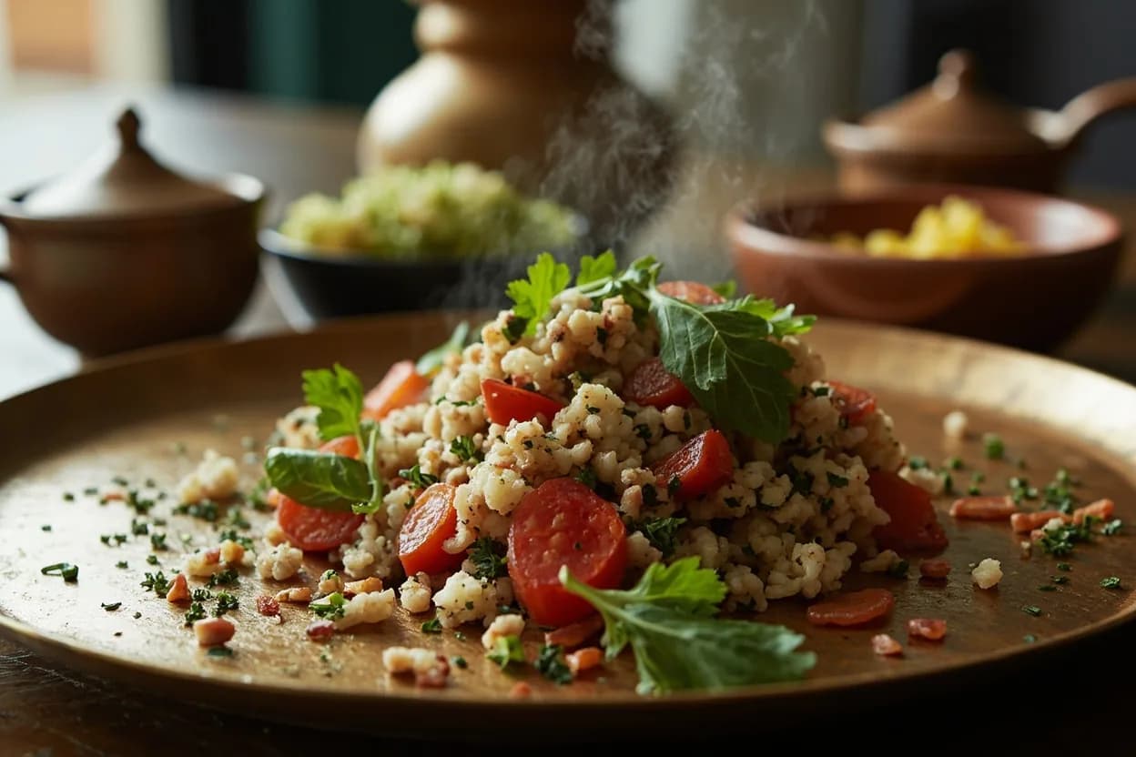 tabbouleh — a signature plate from Levantine (Bilad al-Sham) cuisine, prepared in the regional style.