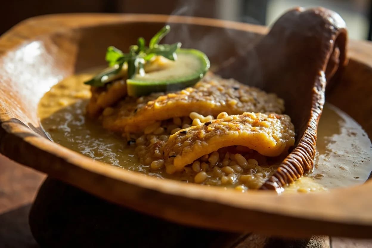tô (millet or sorghum paste served with sauce) — a signature plate from Malian cuisine, prepared in the regional style.