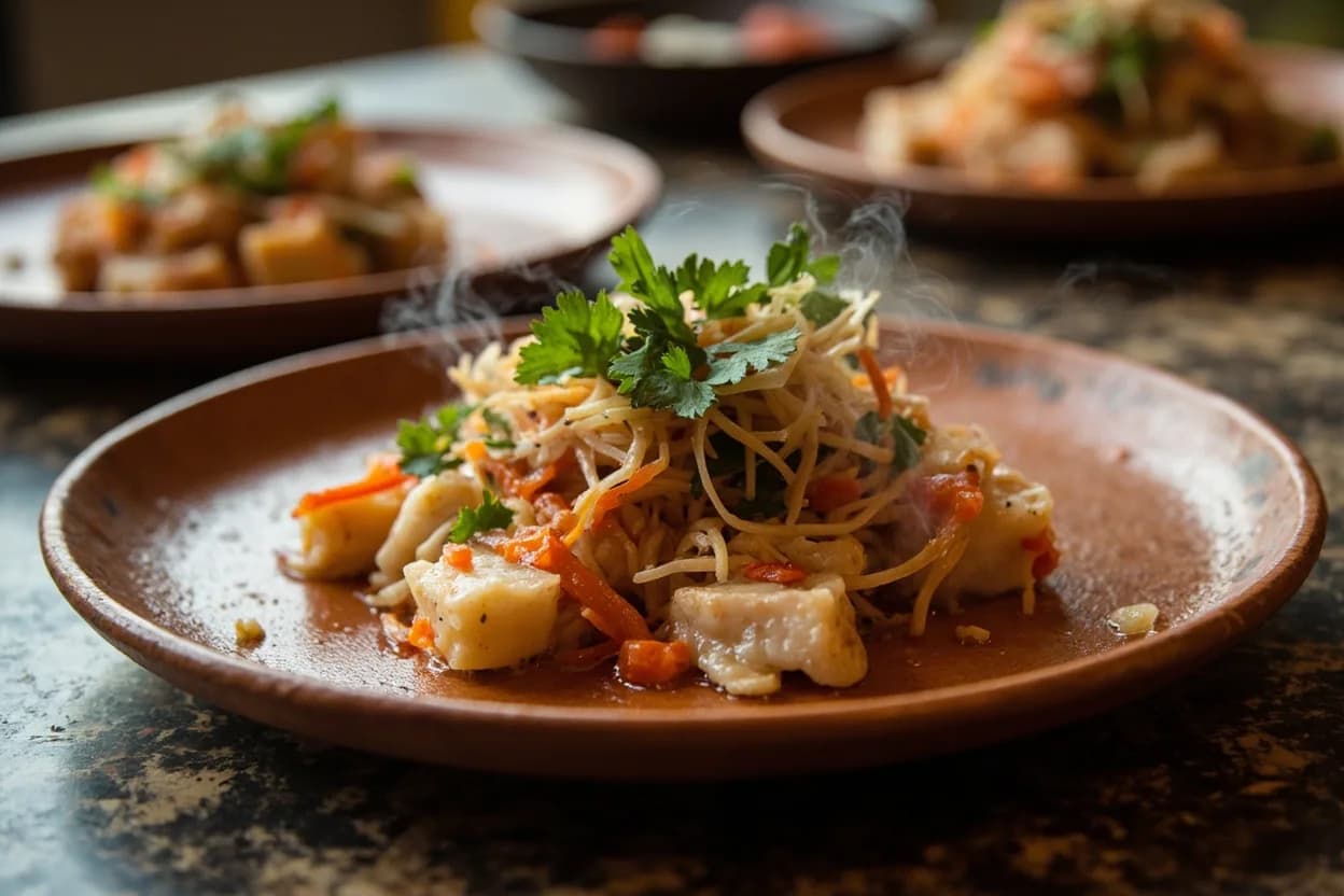 nikkei ceviche — a signature plate from Nikkei (Japanese-Peruvian) cuisine, prepared in the regional style.
